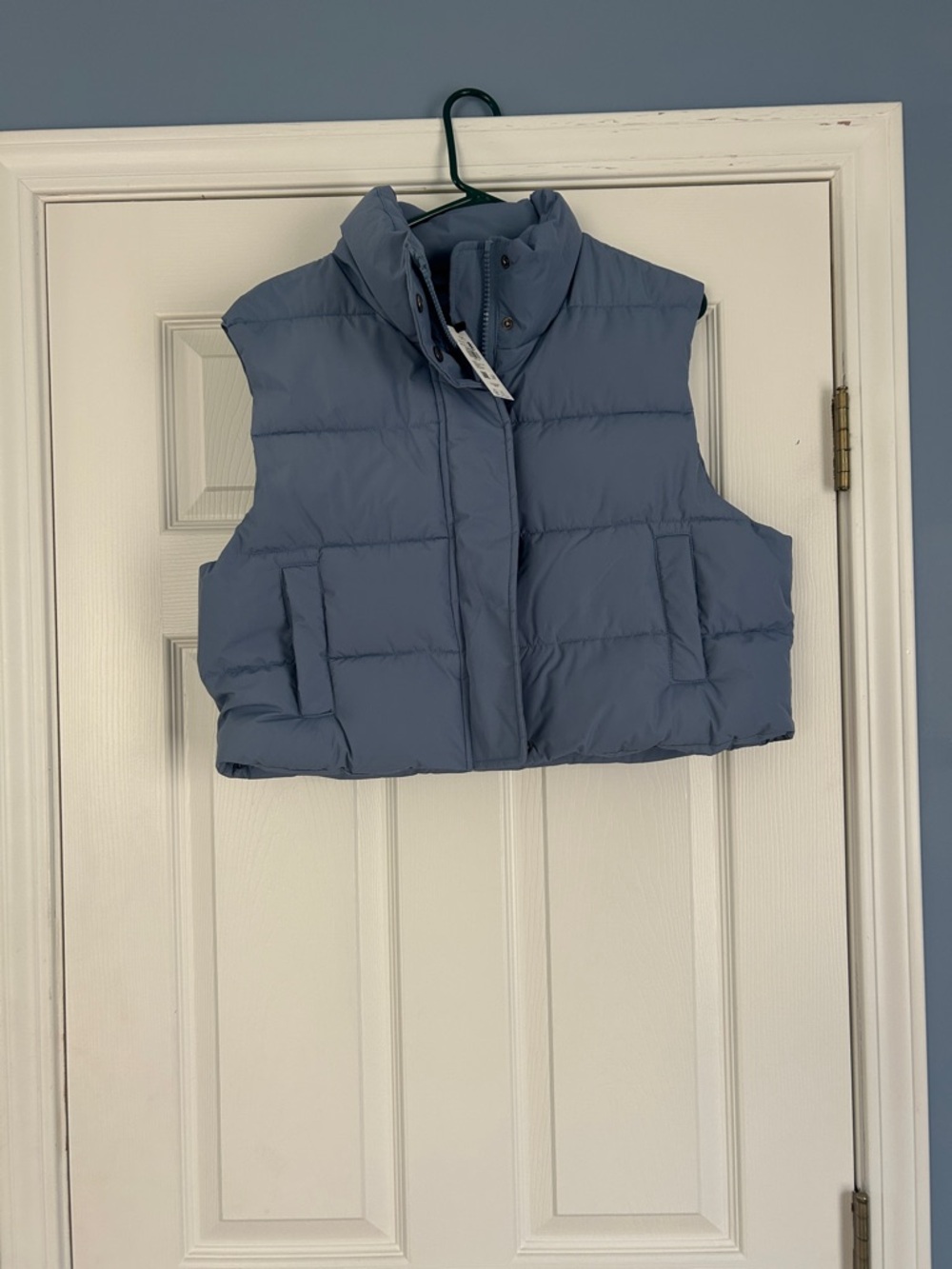 Garage Light Blue Quilted Puffer Vest for Kids